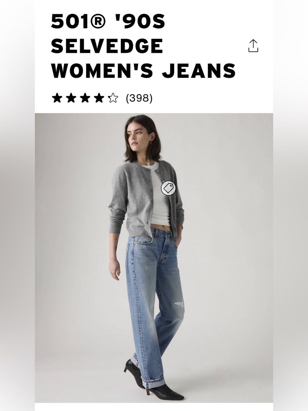90's 501 Selvedge Levi's 501  Women's